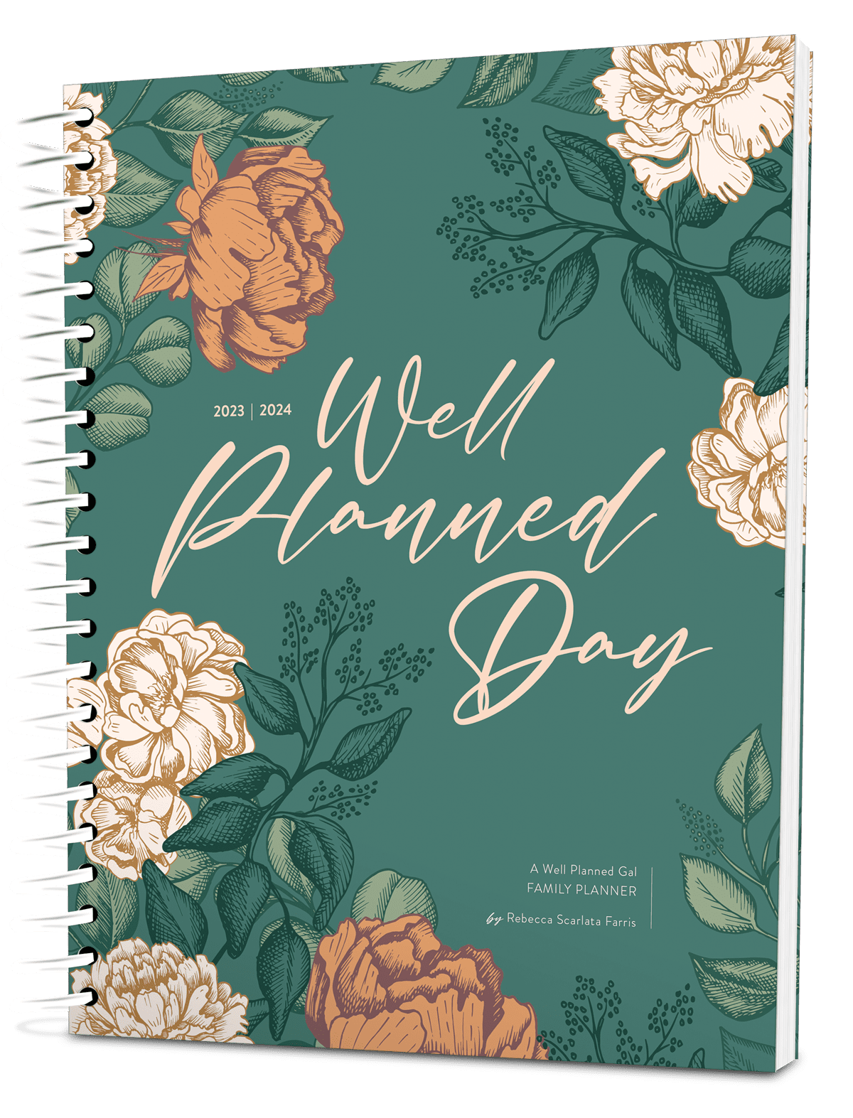 PlanAhead 2024 2025 Large Monthly Planner Calendar Agenda Floral