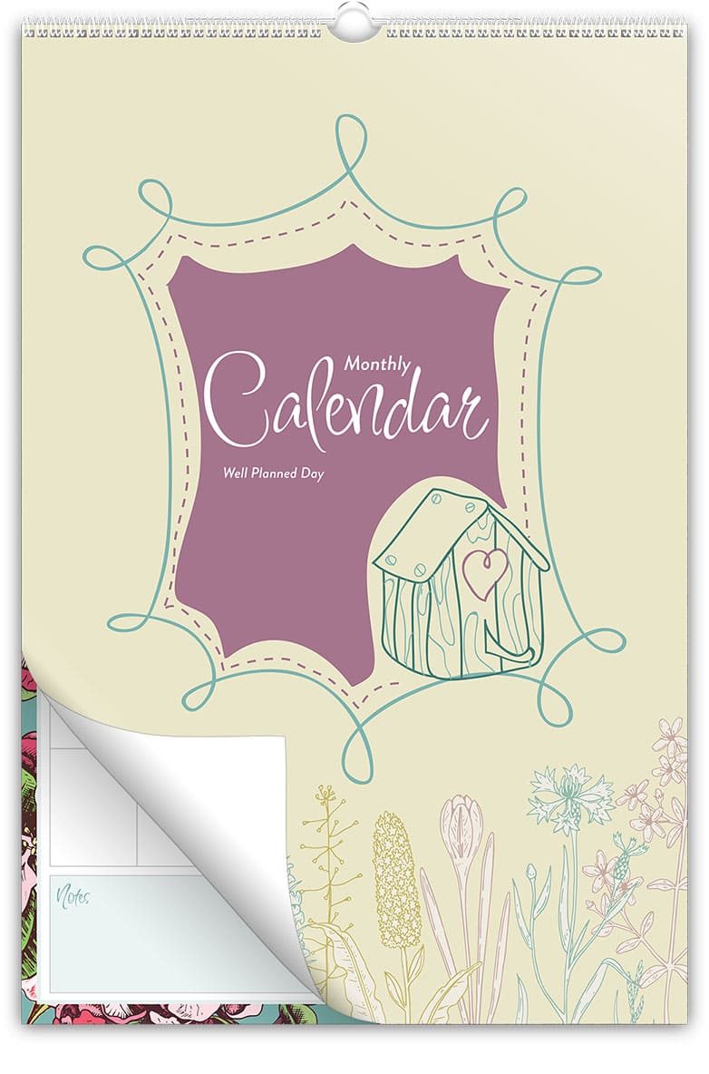 Well Planned Gal Calendars Monthly Planning Apple Blossom THEME