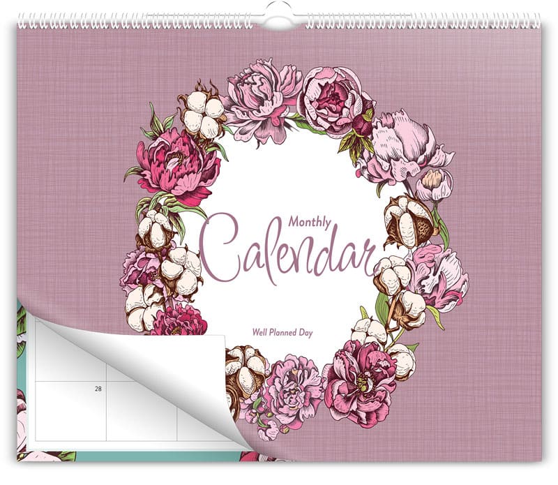 Well Planned Gal Calendars Monthly Planning Apple Blossom THEME