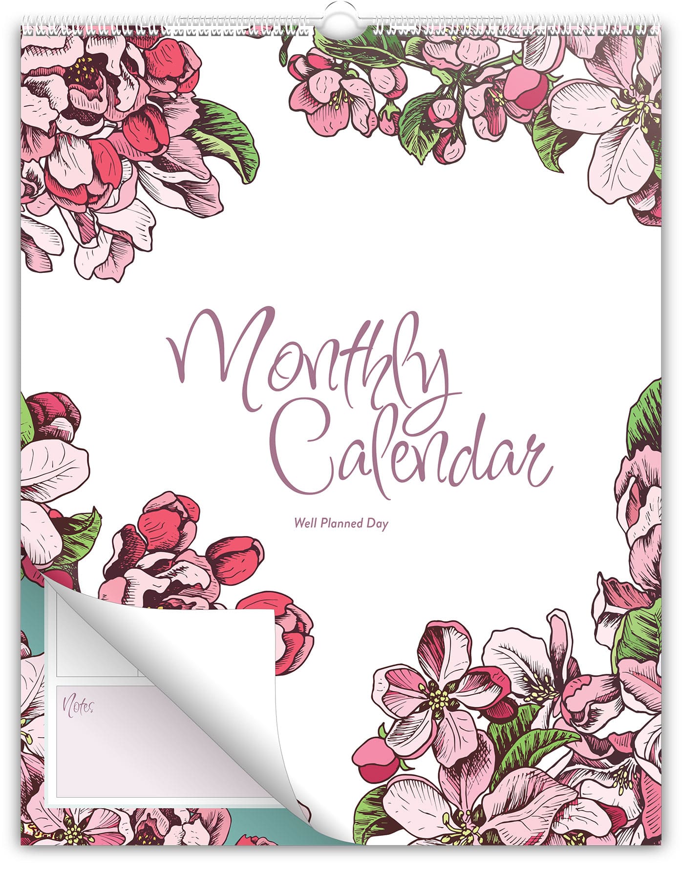 Well Planned Gal Calendars Monthly Planning Apple Blossom THEME